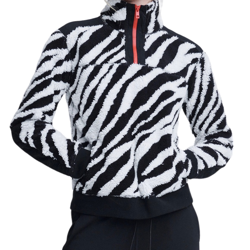 Rag & Bone Zebra Half Zip Sherpa Pullover